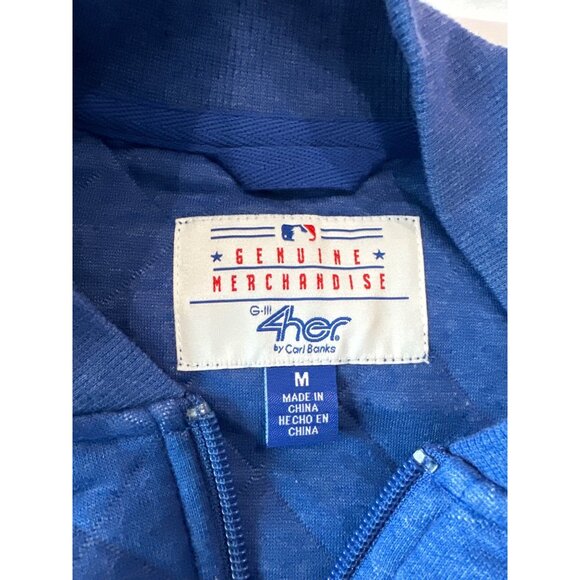Chicago Cubs Womens Quilted Bomber Jacket - Medium - Genuine Merchandise By G-II - Picture 4 of 5